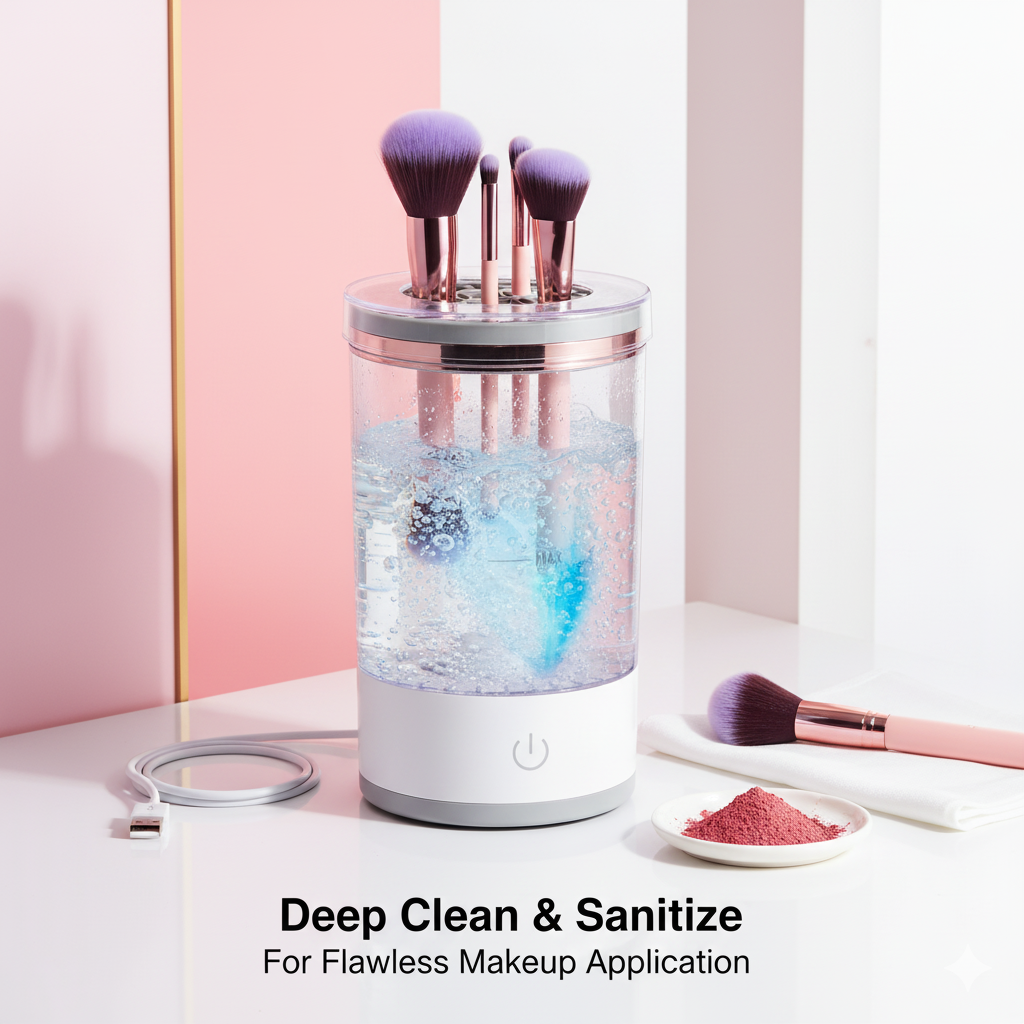 Limpiador brochas de maquillaje