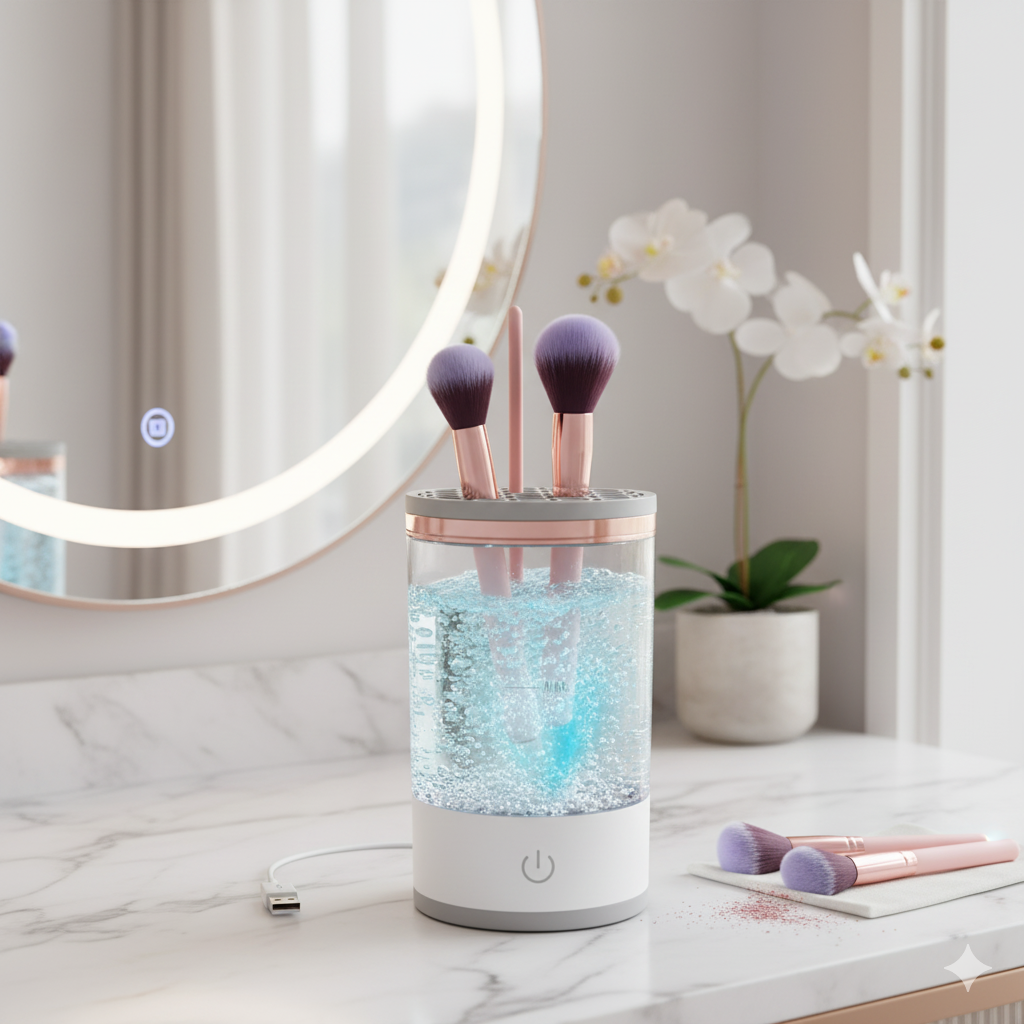 Limpiador brochas de maquillaje